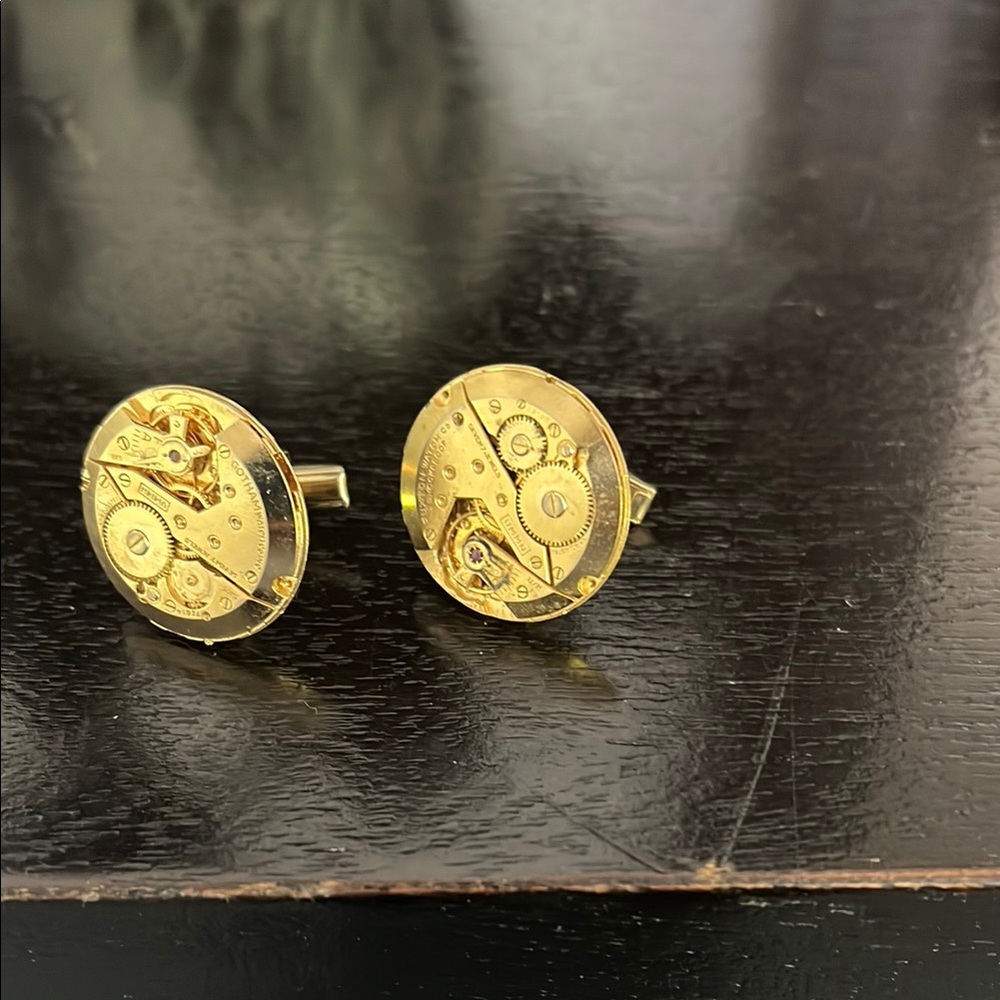 Mechanical clock movement Cufflinks
